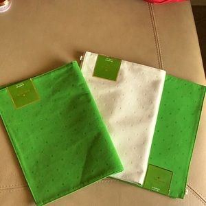 Kate Spade Placemats green & white.